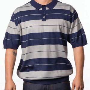 Lowrider Charlie Brown Men's Polo Shirt Navy/Grey Chicano Rap Cholo 2XL